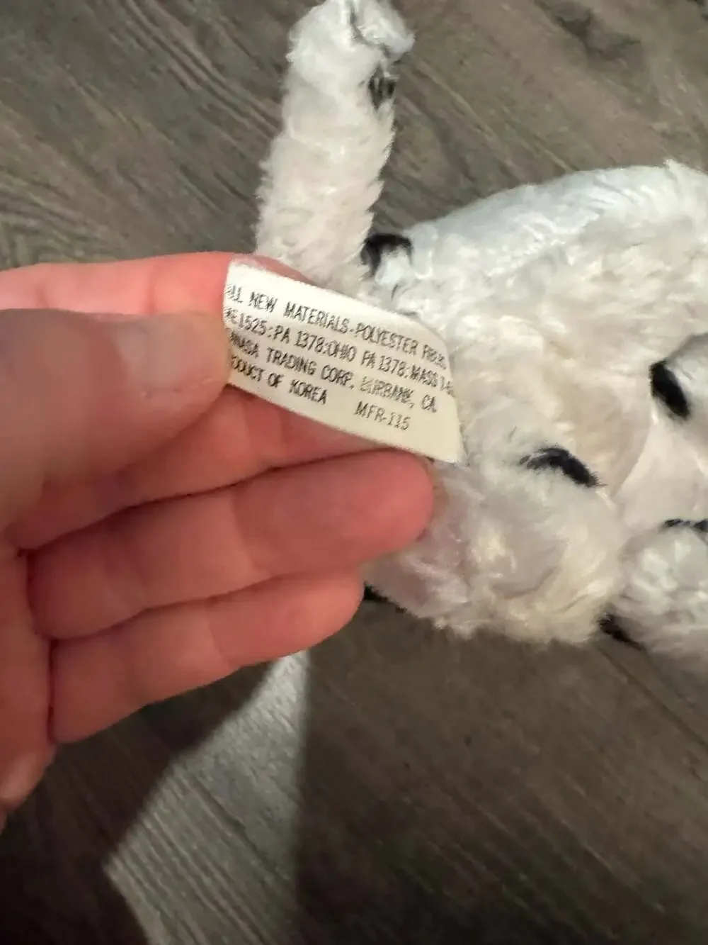 Vintage Disney 101 Dalmatians Plush Puppy Dog Souvenir
